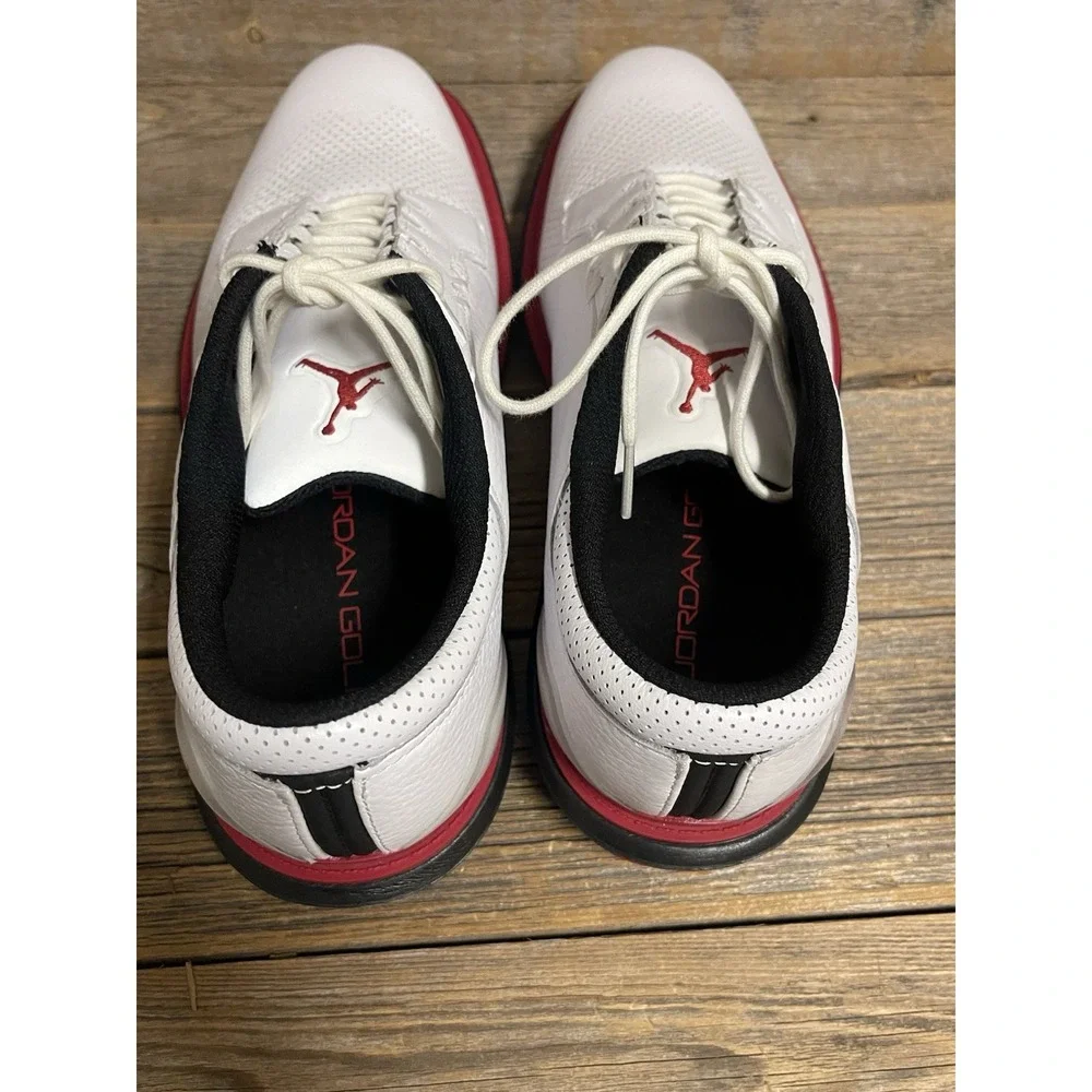Nike Air Jordan ADG 5 White Black Red FQ6642-103 Golf Shoes Men's Size 8.5